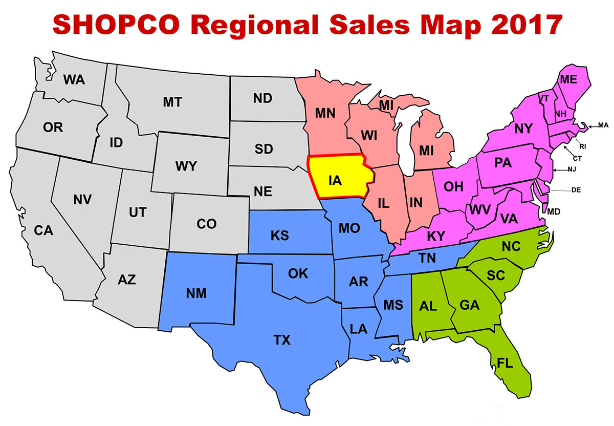 Shopco Sales Map 2017