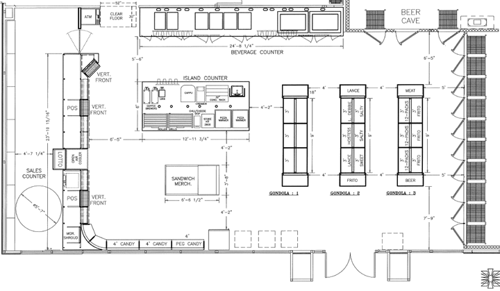 Convenience Store Floor Plans & Layouts SHOPCO U.S.A., Inc.